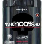 Whey 100% Hd Black Skull – 900g (wpc, Wpi E Wph) Caveira Pre Sabor Morango