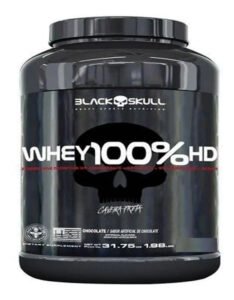 Whey 100% Hd 1,8kg Wpc + Isolado + Hidrolisado – Black Skull Sabor Morango