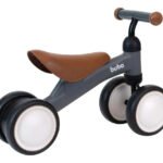 Bicicleta De Equilíbrio Buba 4 Rodas Sem Pedal Infantil Bebê Preto