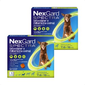 Comprimido Antiparasitário Para Carrapatos Boehringer Ingelheim Nexgard Spectra Para Cachorro De 7.6kg A 15kg Cor Sem Cor Kit X 2 Unidades