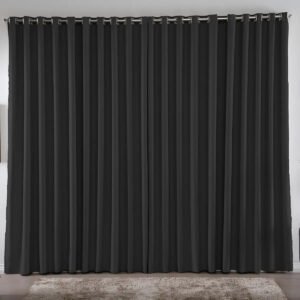 Cortina 3,00×2,80 Metros Blackout Blecaute Preto Corta Luz Em Tecido Grosso Para Quarto E Sala Casa Laura Enxovais