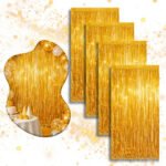 Kit 4 Cortina Metalizada Festa Fita Decoração Painel Franja Dourado