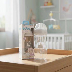 Mamadeira Buba Easy Flow Anticólica 4+ 330ml Fluxo Medio 3 C Branco Animais