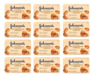 Kit 12 Sabonete Em Barra Nutri Spa Amêndoas Johnson’s 80g