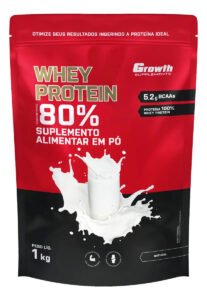 Whey Protein Concentrado 1kg Growth Supplements – Natural