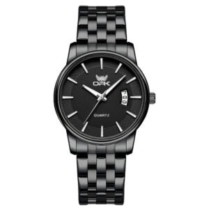 Cor de fundo do relógio masculino Opk 6045 Quartz: preto