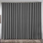 Cortina 4,00×2,50 Metros Blackout Blecaute Cinza Corta Luz Em Tecido Grosso Para Quarto E Sala Casa Laura Enxovais