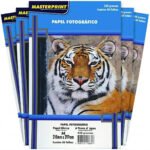 Papel Fotografico 230g Glossy A4 Kit 200 Folhas Masterprint Branco