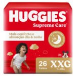 Huggies Fralda Descartável Máxima Proteção XXG – 26 Un