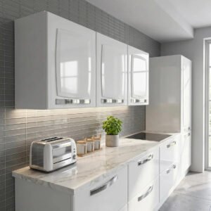 Armário Aéreo de Cozinha Branco Itatiaia 3 Portas Rose