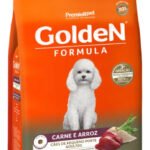 Ração Golden Fórmula Mini Bits Cães Adultos Pequeno Porte Carne e Arroz 3kg Original