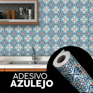Papel De Parede Plástico Adesivo Autocolante Lavável 3d Vinilico Envelopamento Móveis Banheiro Cozinha 10 Metros X 45cm Azulejo Português 04