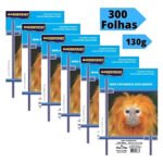 Papel Fotográfico Adesivo A4 Glossy 130g 300 Fls Masterprint Cor Branco