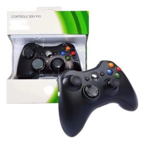 Controle Bluetooth Sem Fio Feir Xbox 360 Preto Compatível PC