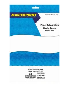 Papel Fotográfico Matte Fosco 170g A4 100 Folhas Masterprint Premium Branco