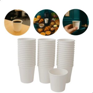 Copo Papel 110ml Café Expresso Chá 100copos Biodegradável Cor Branco