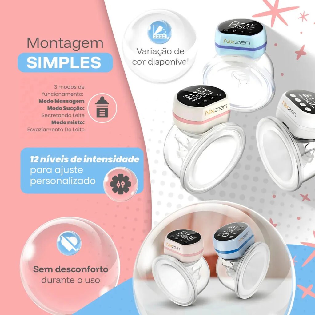 Bomba Materna Portátil Elétrica 24mm Sem Bpa Confortável Prático Bombinha de Tirar Leite Macio Garanta O Melhor Para Seu Bebê Não Precisa Segurar Ou Ficar Apertando Mãos Livres Elétrica Nixzen Branco