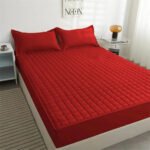 Capa Protetora Colchão Solteiro Box Matelado Impermeável Vermelho Solteiro