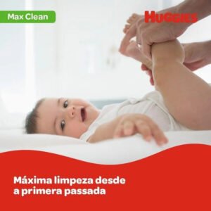 Lenços Umedecidos Huggies Max Clean Lv 4 Pg 3 – 192 Unidades
