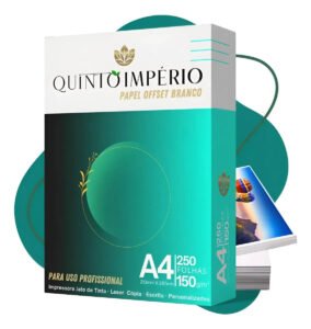 Papel Offset Sulfite A4 150g 250 Folhas Branco Premium Quinto Império