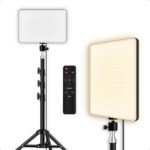 Ring Light LED 33cm Lumi com Tripé 2,10m Luz Ajustável 40W-50W Iluminação Profissional para Maquiagem, Gravação de Vídeos, Lives, TikTok, YouTube, Estúdio e Fotografia com Suporte para Celular