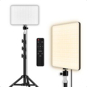 Ring Light LED 33cm Lumi com Tripé 2,10m Luz Ajustável 40W-50W Iluminação Profissional para Maquiagem, Gravação de Vídeos, Lives, TikTok, YouTube, Estúdio e Fotografia com Suporte para Celular