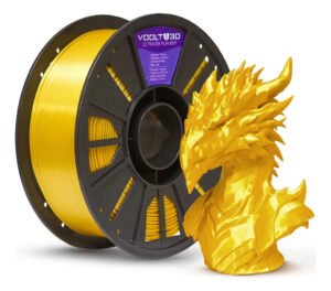 Filamento Pla Dourado Ouro Gold V-Silk 1Kg 1,75mm Voolt3D