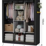 Guarda Roupa Casal /solteiro Dobrável Multiuso 3 Porta Cor Preto