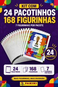 Kit com 24 Pacotes de Figurinhas da Copa do Mundo 2026 Panini – 168 Cromos para Álbum
