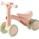 Bicicleta De Equilíbrio Infantil Andador Sem Pedal 4 Rodas Rosa