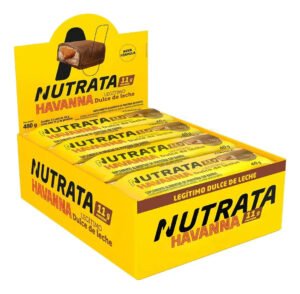 Whey Grego Bar (caixa 12 Unidades) – Nutrata Barra Proteina Sabor Doce de leite Havanna