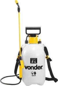 Pulverizador Lateral 5 Litros, Com Compressão Prévia, Vonder Amarelo