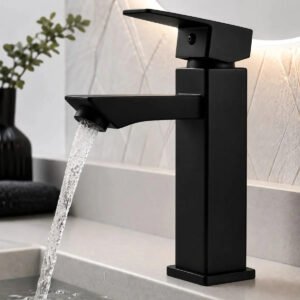 Torneira Bica Banheiro Lavabo Aço Inox 304 Gourmert Cor Preto Qualidade Premium – Camperluz Preto