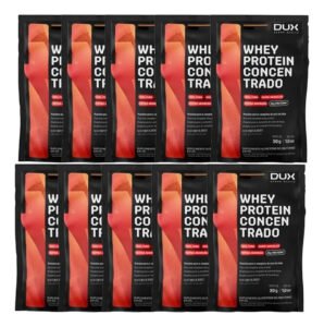 10x Sachê Whey Protein Concentrado 30g Dux Sortido Sabor Multisabor