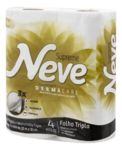 Papel Higiênico Folha Tripla 20 Metros Neve Com 4 Unidades