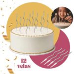 Kit 12 Vela De Aniversario Vela Espiral Palito Metalizada Bolo Ondulada Preteada TopLine Brasil