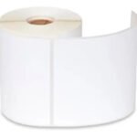 Gigantes Do Bazar Rolo 200 Etiquetas Térmica 10x15cm 100x150mm Serrilhada Cor Branco