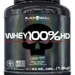 Whey 100% Hd 3w (1800g) Caveira Preta ! Black Skull Sabor Cookies