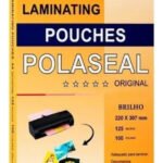 Saco para plastificar POLASEAL A4 30.7cm do comprimento 22cm da largura kit X 100 unidades