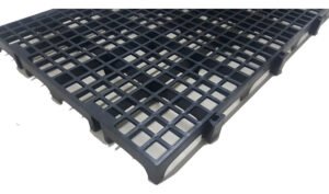 10pc Pallet Estrado Plastico Preto 25x50x2,5cm Piso Plástico