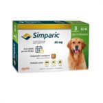 Simparic 80mg Zoetis Antipulga Carrapatos Cães 20 A 40kg 3cp