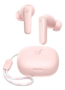 Fone De Ouvido Soundcore P20i Bluetooth 5.3 Grave Potente Drivers 10mm 30h Bateria Carregamento Rápido App Personalização De Som Via App Ipx5 2 Mics Ia Para Chamadas Claras Case Compacto Cor Rosa