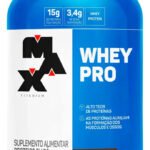 Whey Protein 1kg Whey Pro Max Titanium Sabor Chocolate BCAA e Aminoácidos