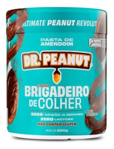 Pasta de Amendoim Dr. Peanut Gourmet Com Whey Protein Sabor Brigadeiro de Colher 600g