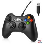 Controle Para Xbox 360 Com Fio USB e PC Preto Vibração Console Joystick Manete Gamepass Steam Tv Pc Android Pc Controle Pc Gamer – Redfin