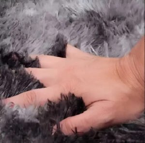 Tapete 2,00×1,50 Peludo Felpudo Sala E Quarto Cores Cor Cinza Mesclado Desenho do tecido Pelo Alto