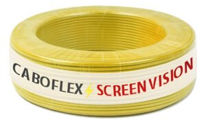 Fio 6mm Cabo Flexível Rolo Com 100 metros Elétrico 750v Cor Amarelo Marca Screen Vision