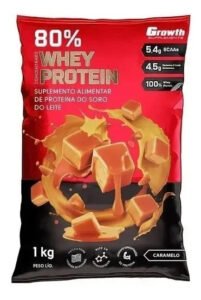 Whey Concentrado 80% Whey Protein – Growth Supplements Sabor Caramelo