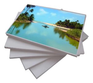 Papel Fotográfico A4 Glossy 180g 100 Folhas Premium Cor Branco