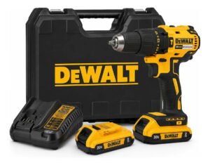 Parafusadeira Furadeira de Impacto Dewalt DCD7781D2 20V Brushless Mandril 13mm Torque 65Nm Com 2 Baterias Carregador Bivolt e Maleta